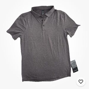 Lululemon Charcoal men’s Medium Evolution Polo Shirt slim fit stretch NWT